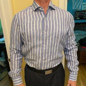 Blue and white ISAIA shirt